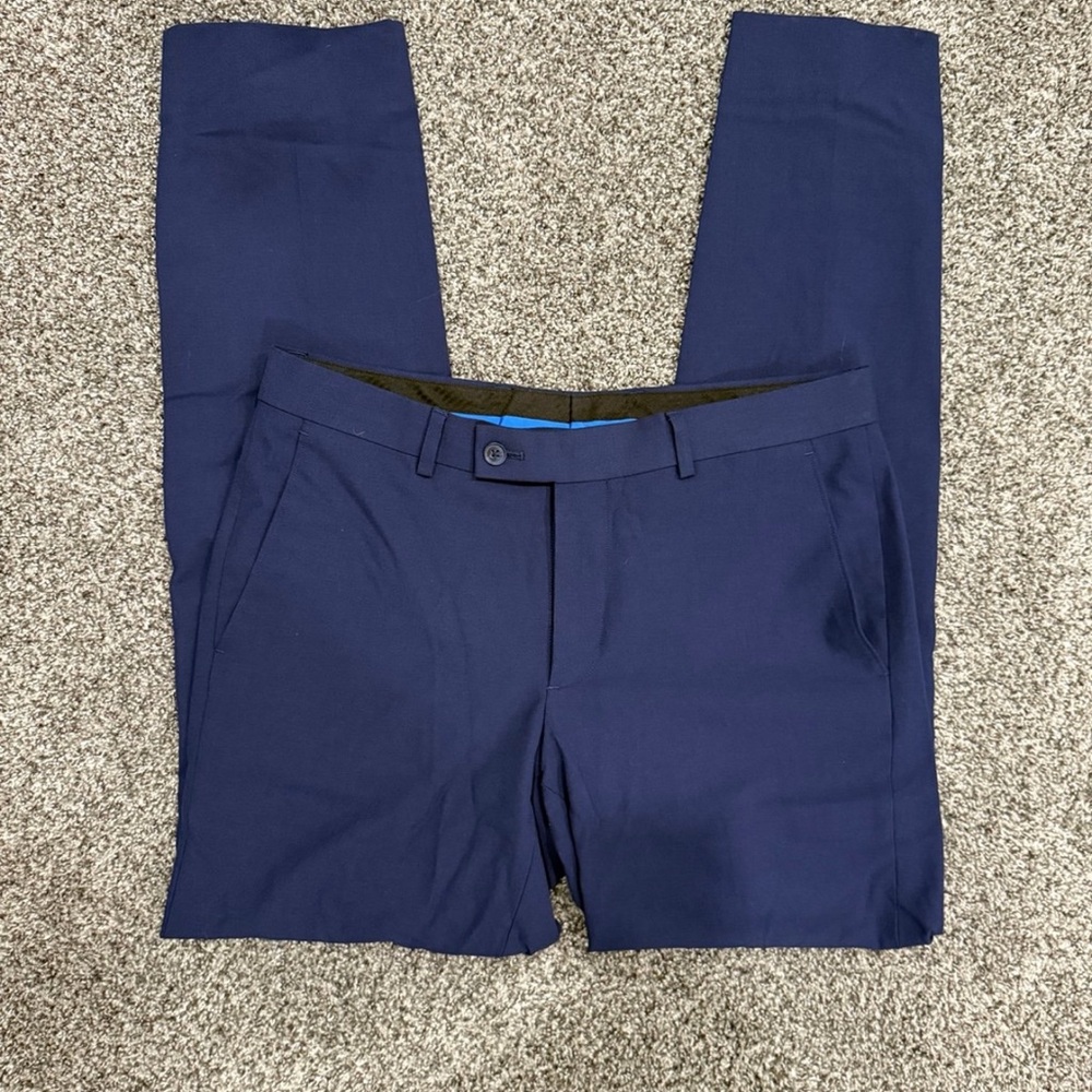 Elegant Men's Deep Blue Dress Pants